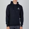 Uomo Aquascutum | Felpa Con Cappuccio Aquascutum Active Small Logo Hoodie Fleece Nero