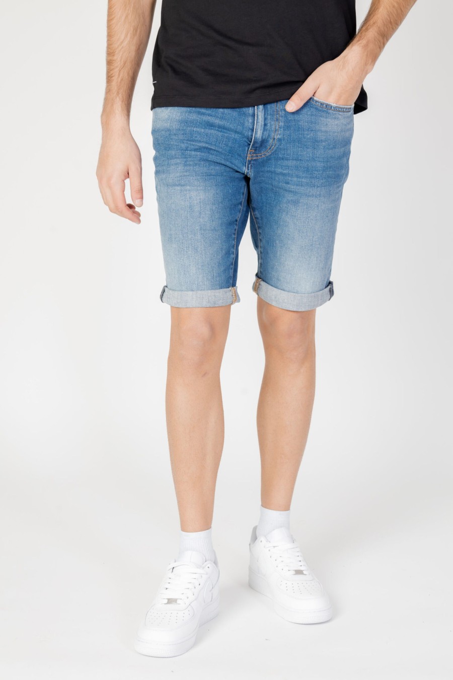 Uomo Gas | Bermuda Gas Albert Short Rev Denim