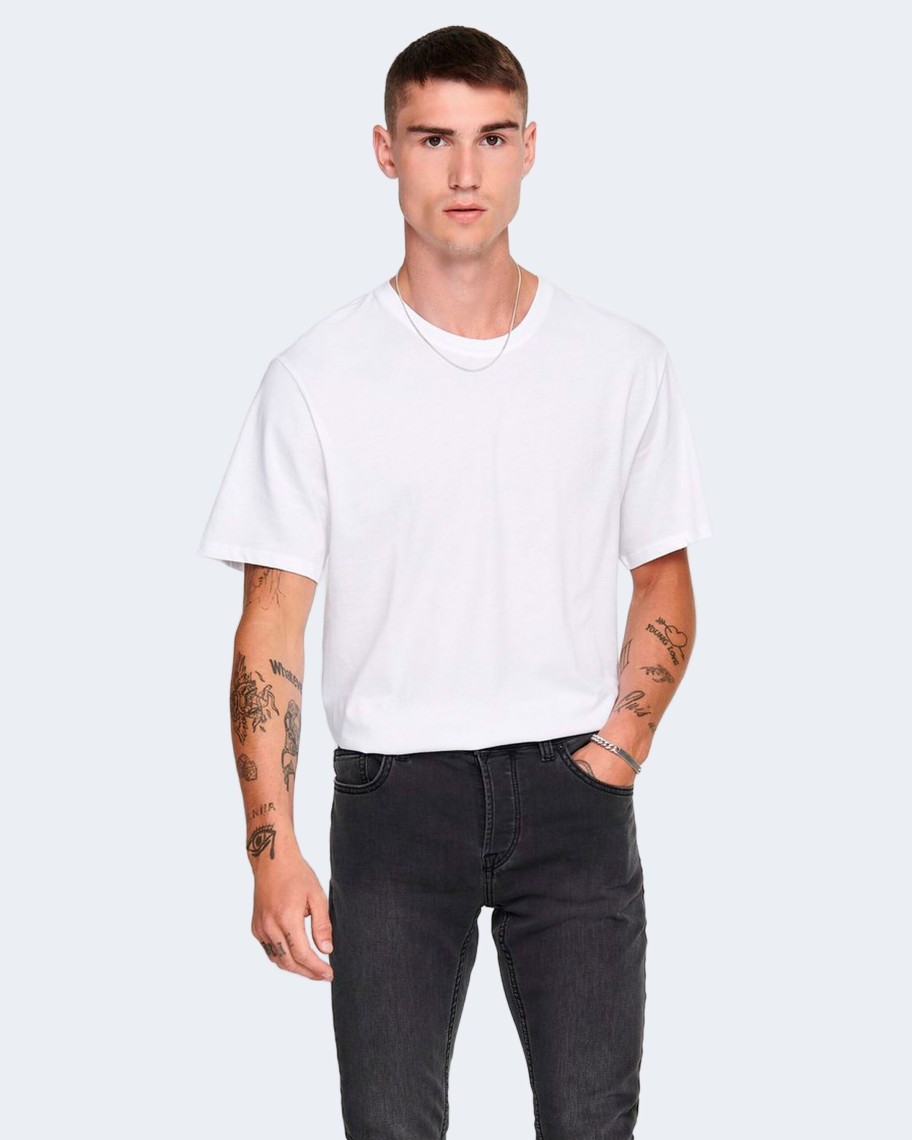 Uomo Only & Sons | T-Shirt Only & Sons Matt Longy Ss Tee Noos Bianco