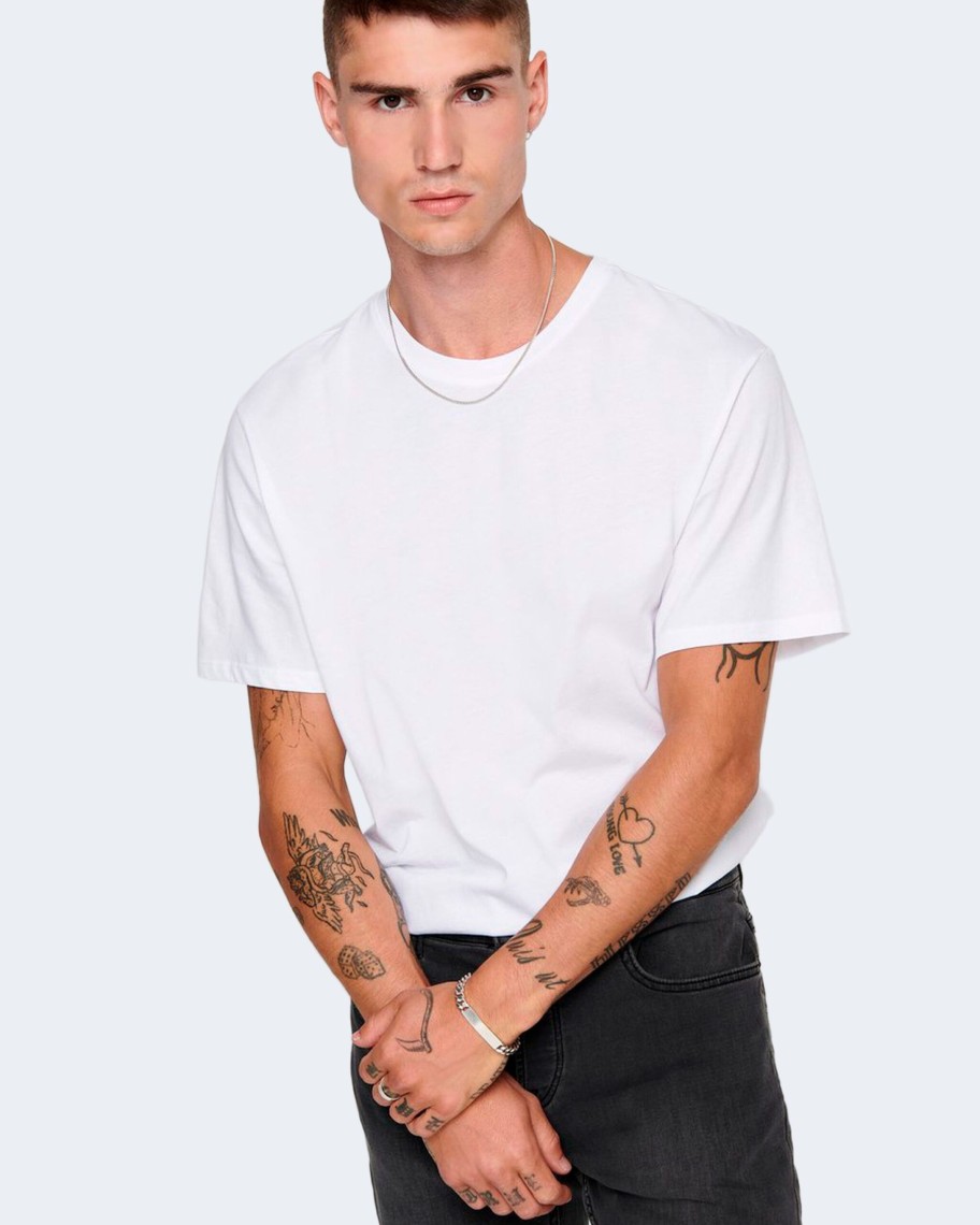 Uomo Only & Sons | T-Shirt Only & Sons Matt Longy Ss Tee Noos Bianco