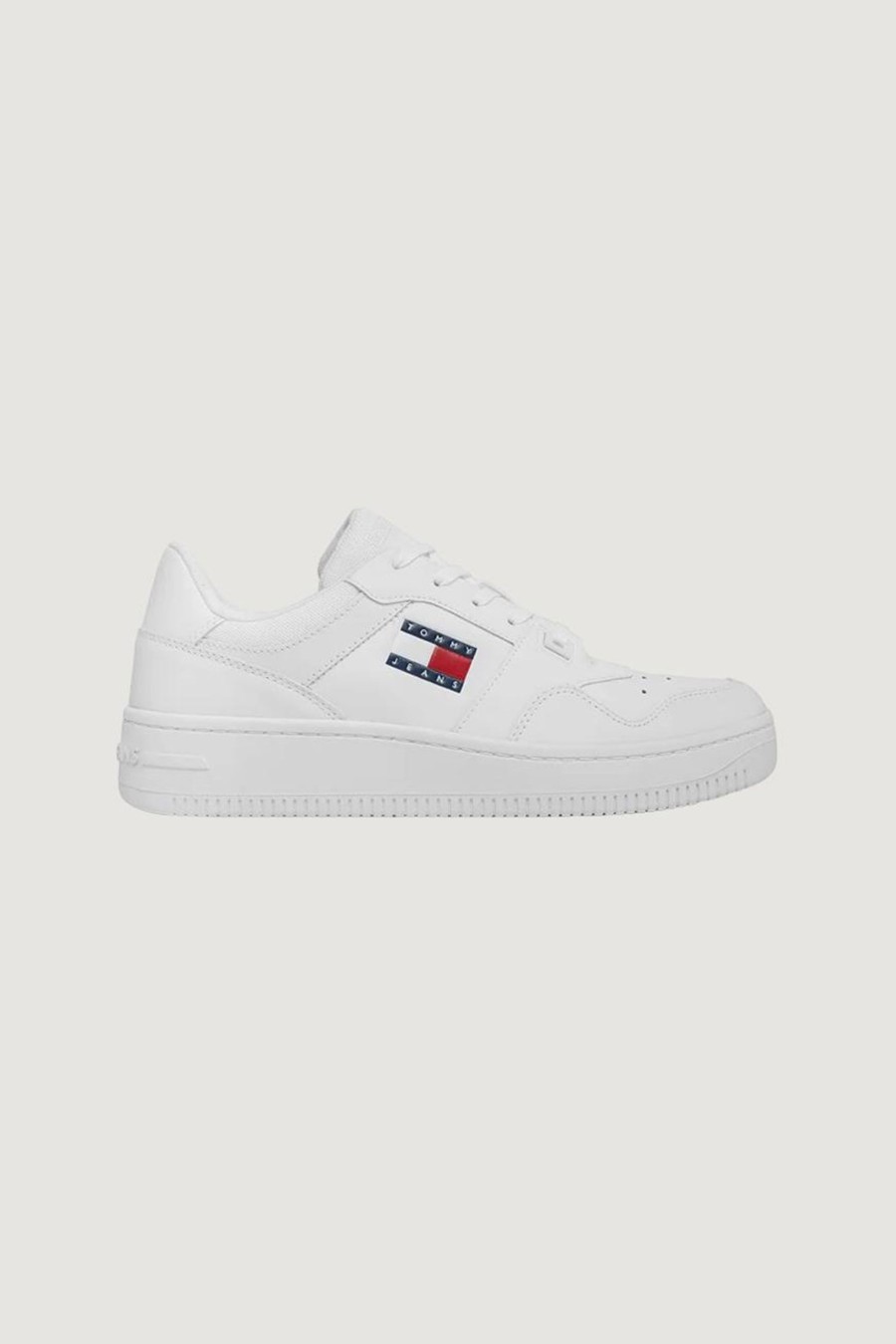 Uomo Tommy Hilfiger | Sneakers Tommy Hilfiger Retro Basket Ess Bianco