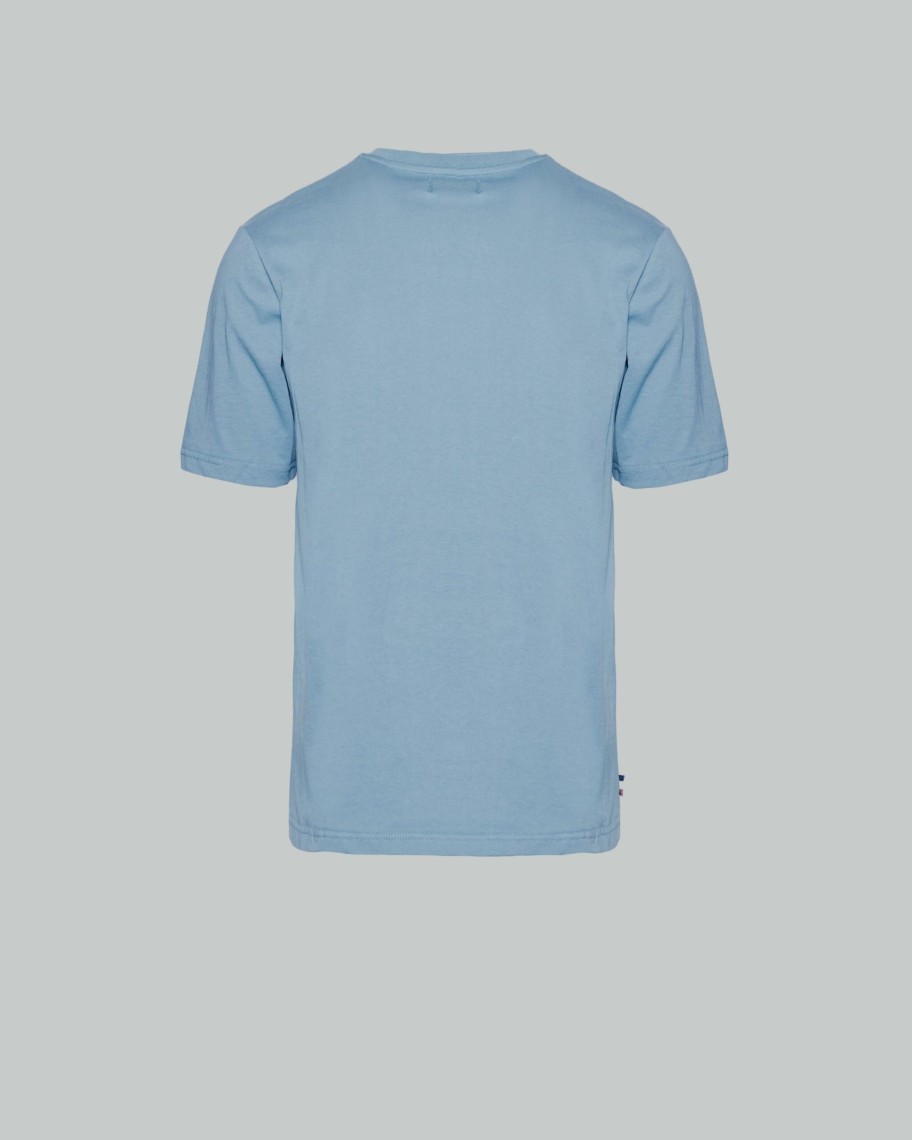 Uomo Aquascutum | T-Shirt Aquascutum Active Piping Indigo