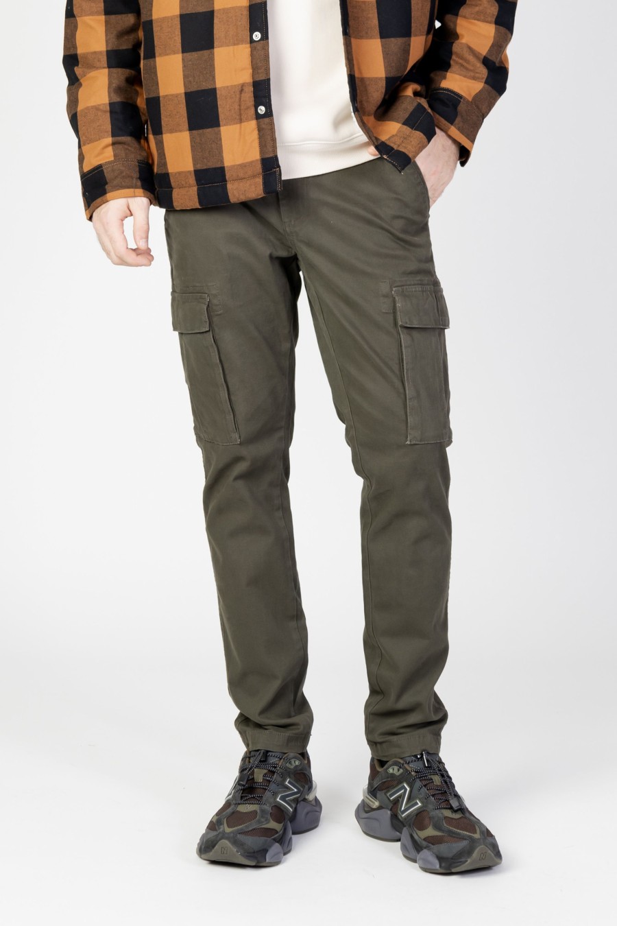 Uomo Borghese | Pantaloni Borghese 3Wpaa7 Tw31 Verde Oliva