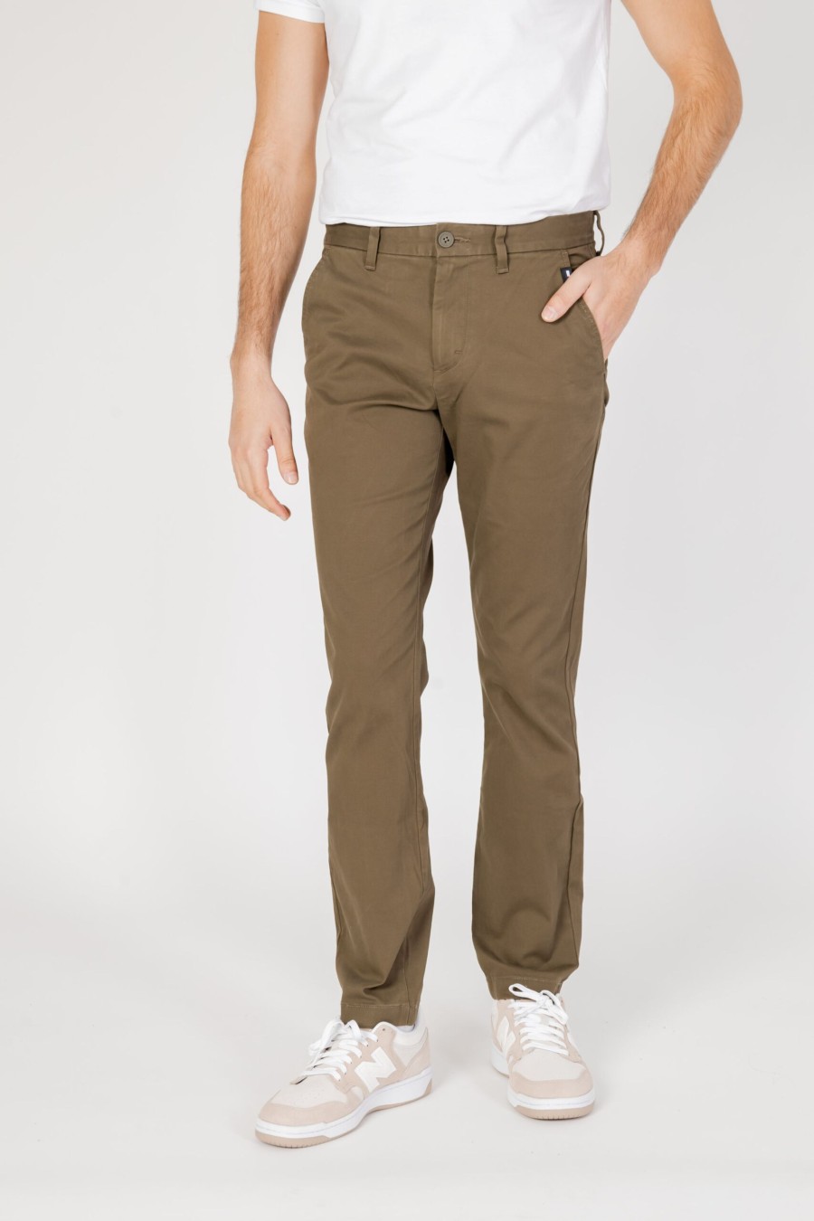 Uomo Tommy Hilfiger | Pantaloni Tapered Tommy Hilfiger Austin Chino Verde Oliva