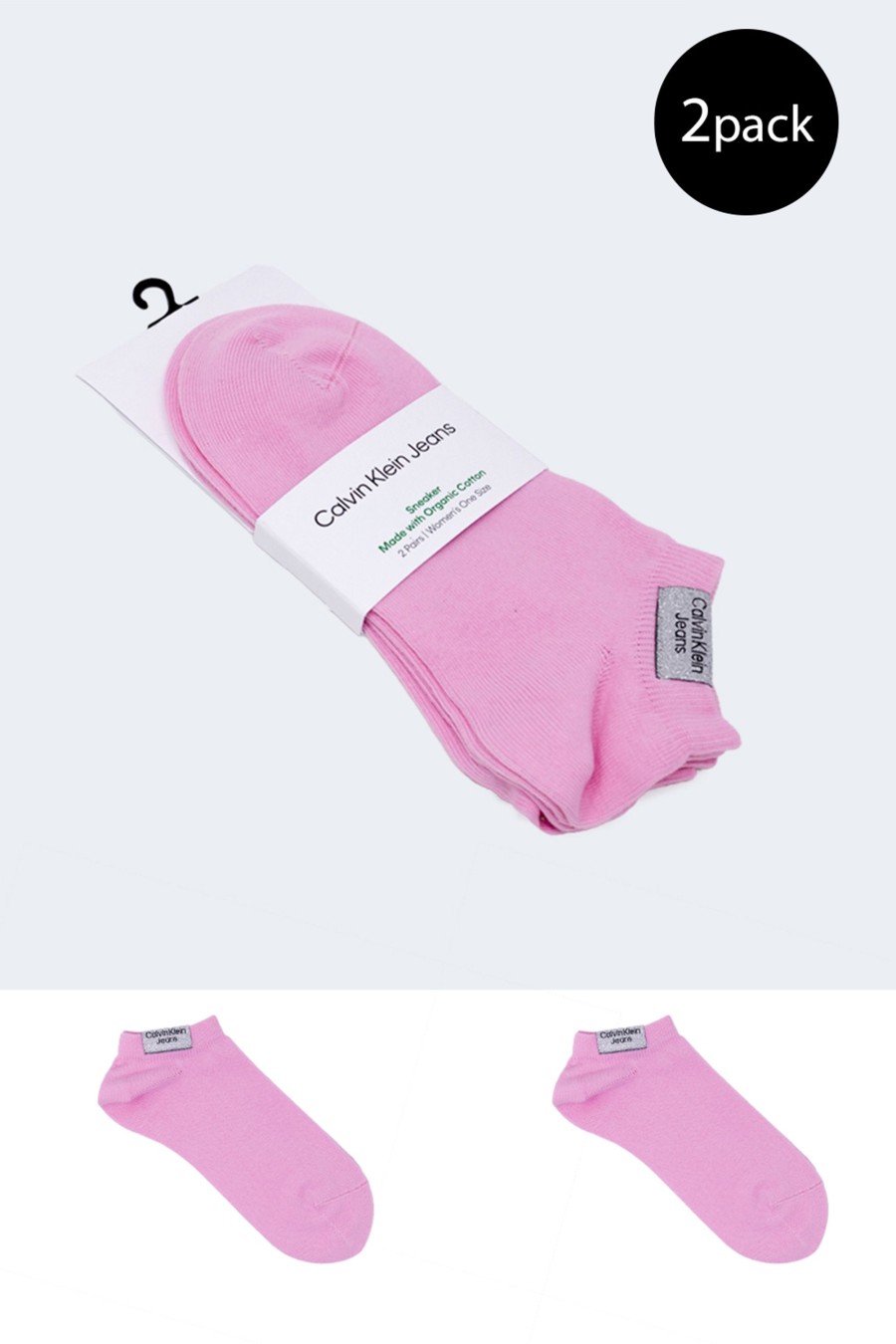 Donna Calvin Klein | Calzini Calvin Klein Sneaker 2P Patch Rosa