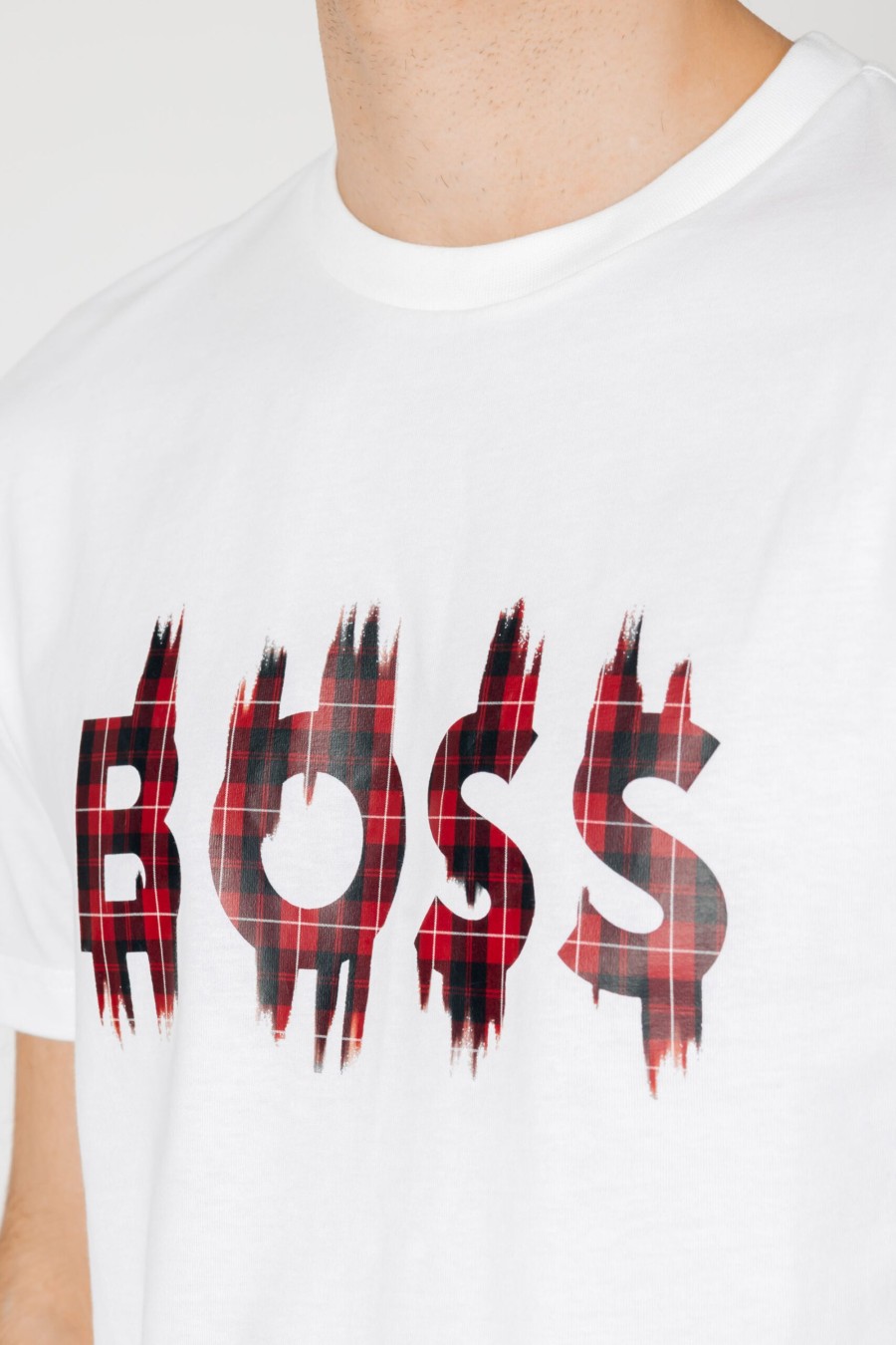 Uomo Boss | T-Shirt Boss Teeheavyboss 10254276 01 Bianco