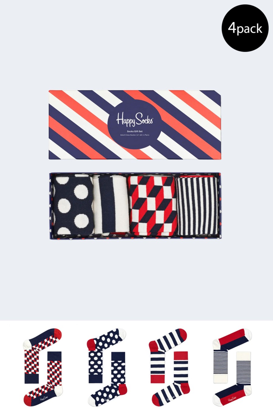 Donna Happy Socks | Calzini Happy Socks Pack Classic Navy Socks Gift Set Blu