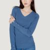 Donna Guess | Maglia Guess Gena Vn Ls Indigo