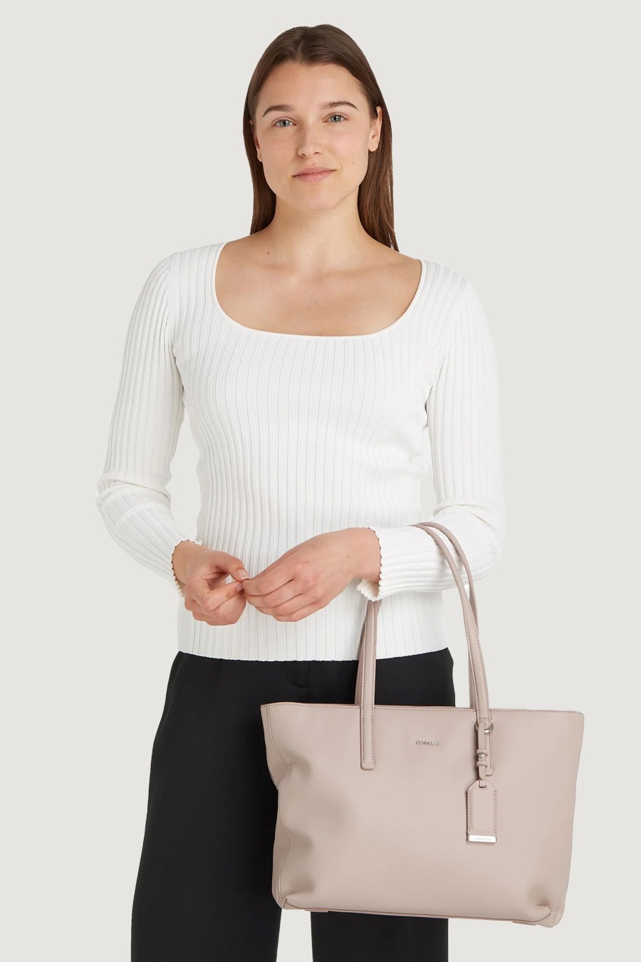 Donna Calvin Klein | Borsa Calvin Klein Ck Must Shopper Md Rosa Cipria