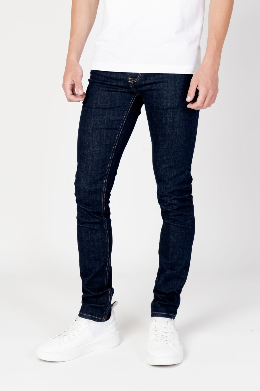 Uomo Antony Morato | Jeans Tapered Antony Morato Ozzy Tapered Fit In Stretch Denim Scuro