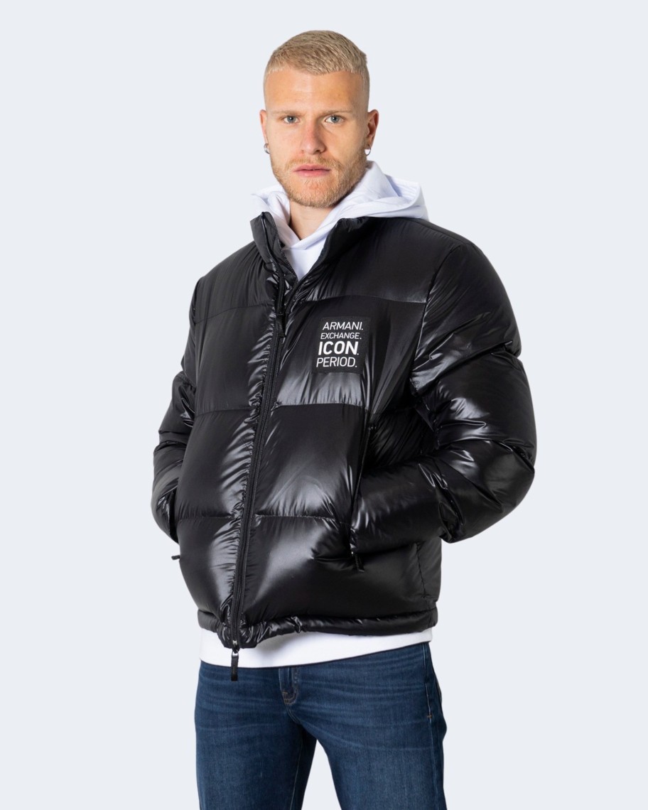 Uomo Armani Exchange | Piumino Armani Exchange Down Jacket 8Nzbp2 Znynz Nero