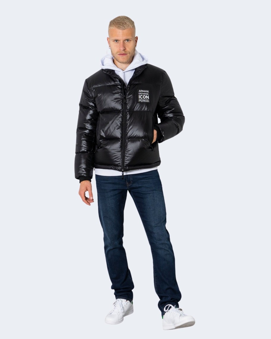 Uomo Armani Exchange | Piumino Armani Exchange Down Jacket 8Nzbp2 Znynz Nero