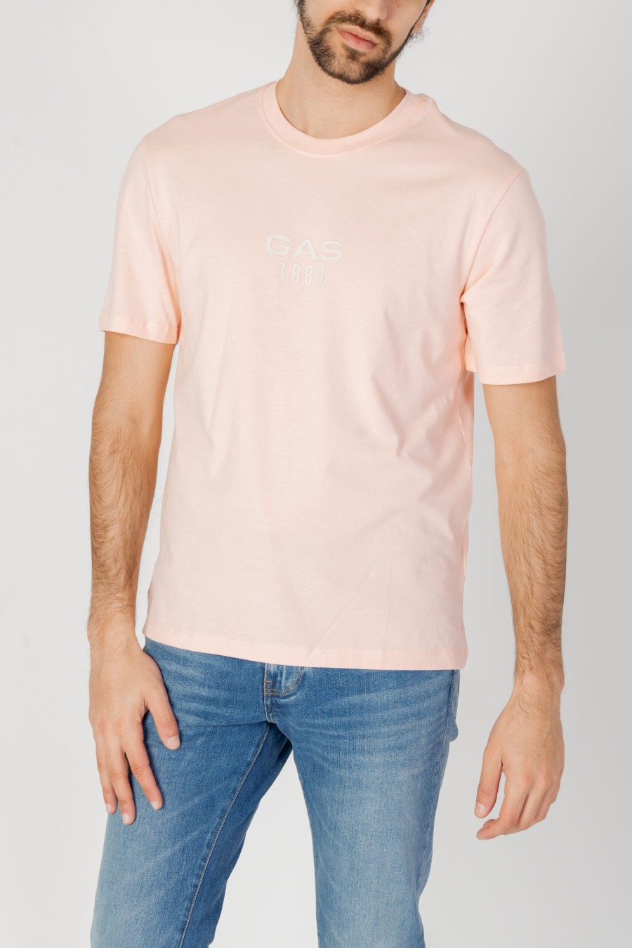 Uomo Gas | T-Shirt Gas Dharis 1984 Rosa