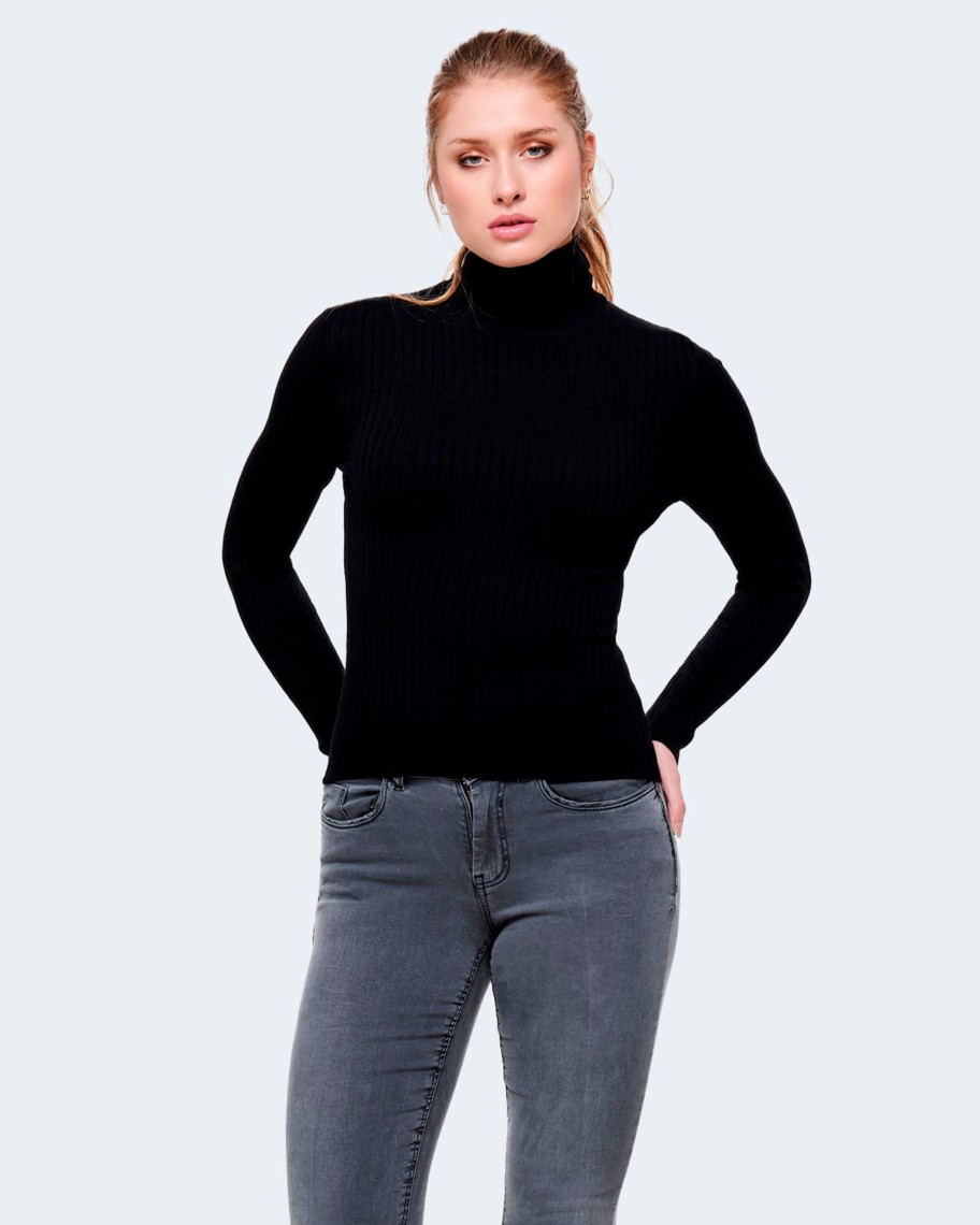 Donna Only | Dolcevita Only Onlkarol L/S Rollneck Knt Noos Nero