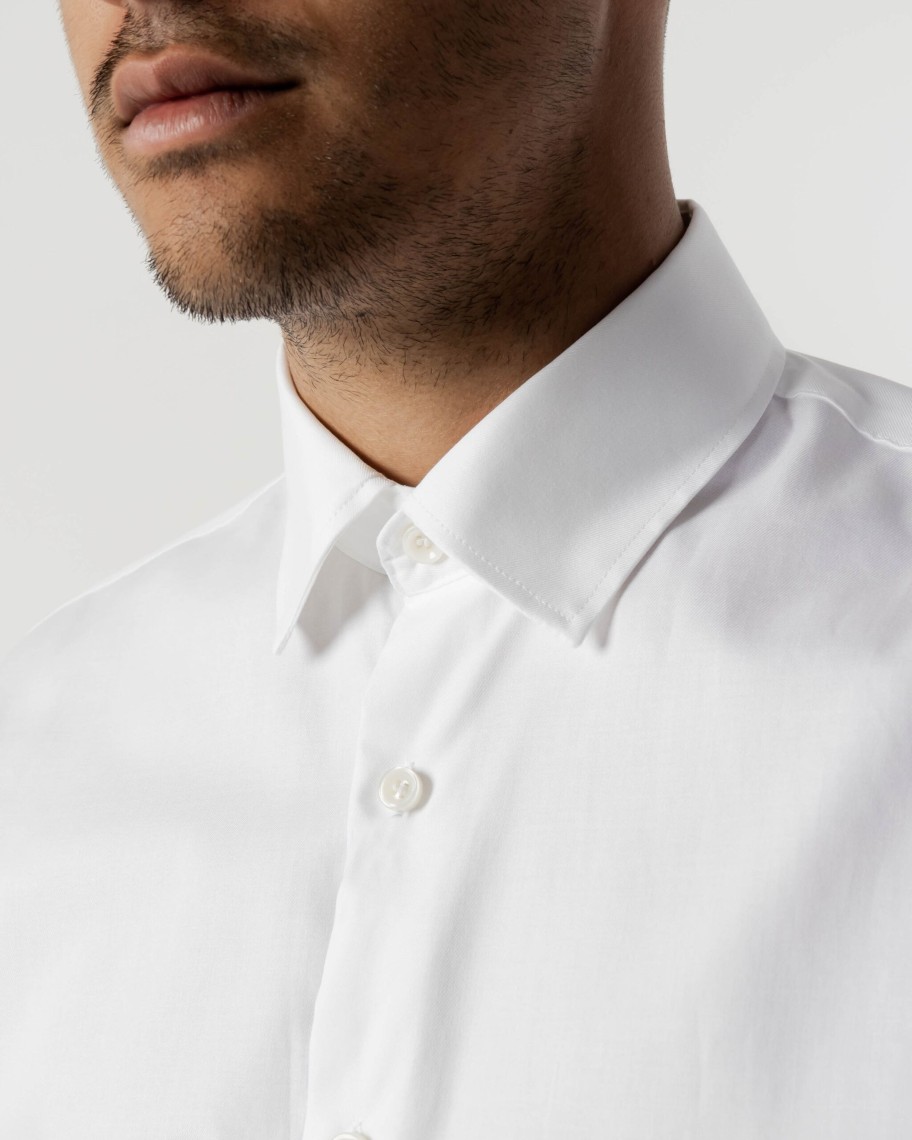 Uomo Selected | Camicia Manica Lunga Selected Slhregethan Shirt Ls Classic B Noos Bianco