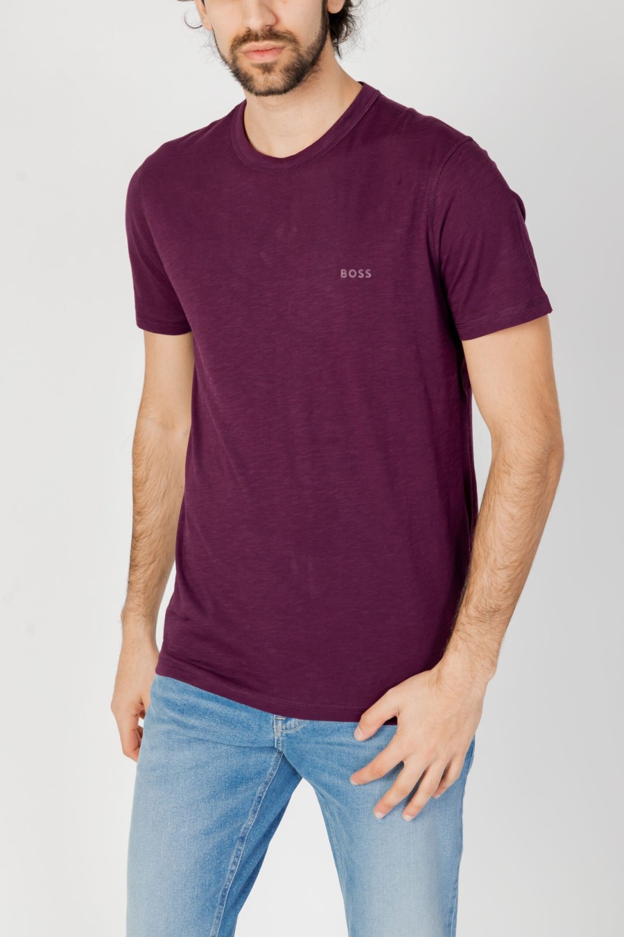 Uomo Boss | T-Shirt Boss Tegood 10240843 01 Viola