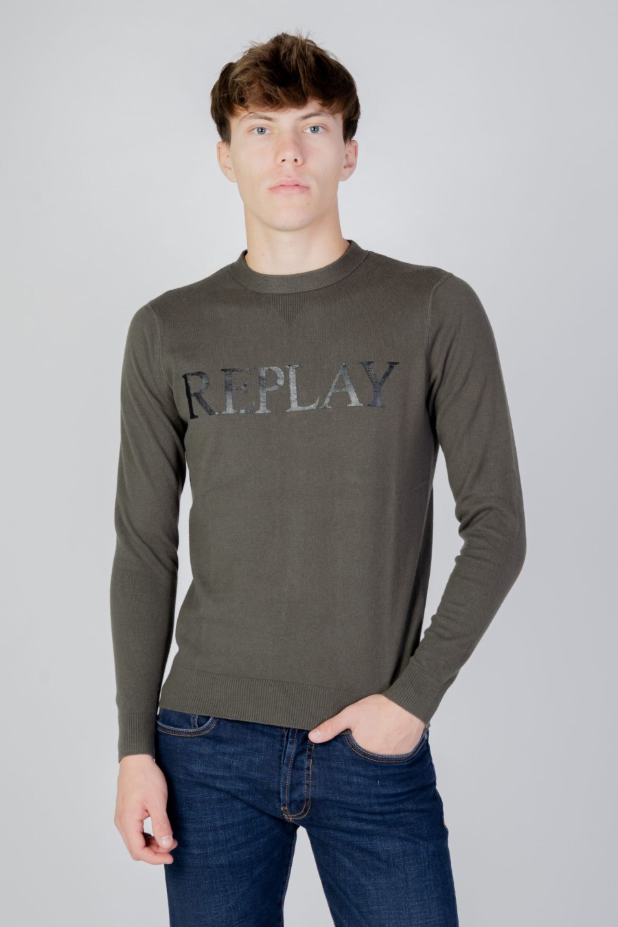 Uomo Replay | Maglione Replay - Verde Oliva