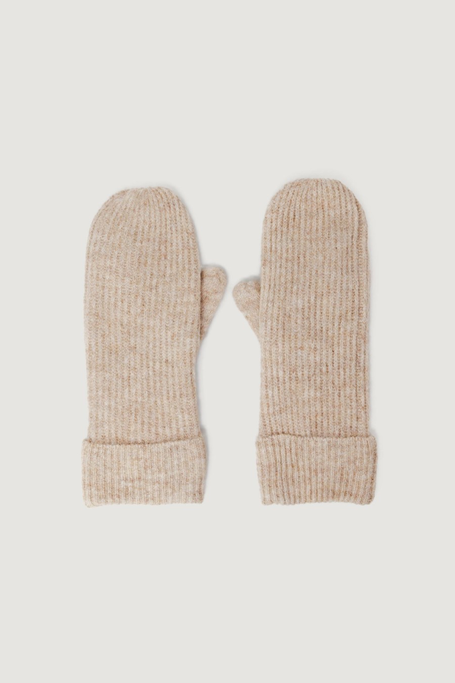 Donna Vero Moda | Guanti Vero Moda Vmluca Rib Mittens Ga Beige