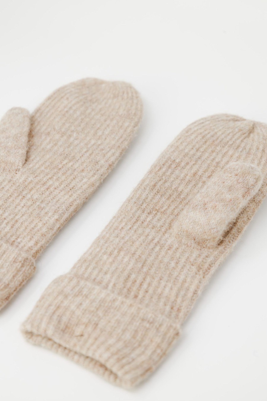 Donna Vero Moda | Guanti Vero Moda Vmluca Rib Mittens Ga Beige