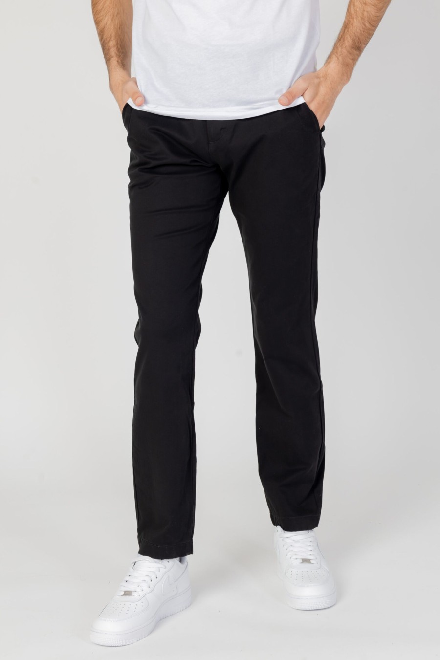 Uomo Tommy Hilfiger | Pantaloni Tapered Tommy Hilfiger Austin Chino Nero