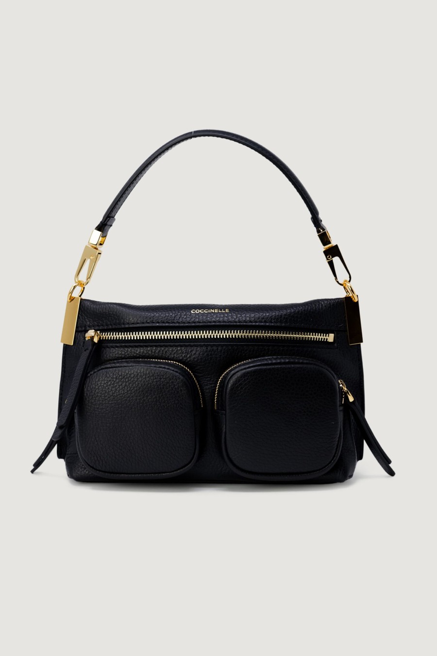 Donna Coccinelle | Borsa Coccinelle Grained Leather Nero