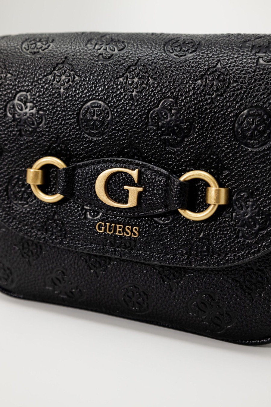 Donna Guess | Borsa Guess Izzy Peony Tri Cmprtmnt Flap Nero