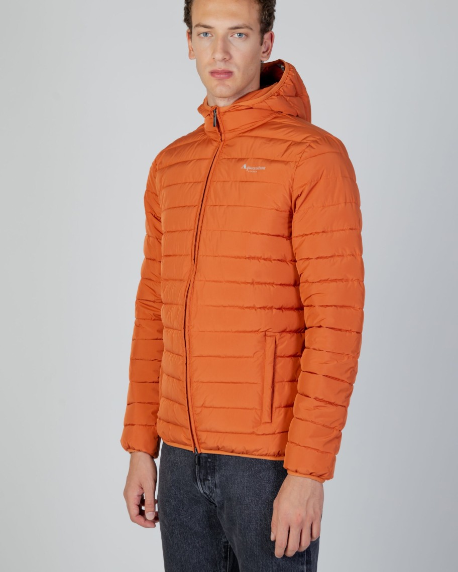 Uomo Aquascutum | Giacchetto Aquascutum Active 100Gr Hooded Jacket Ruggine