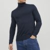 Uomo Jack Jones | Dolcevita Jack Jones Jjeemil Knit Roll Neck Noos Blu