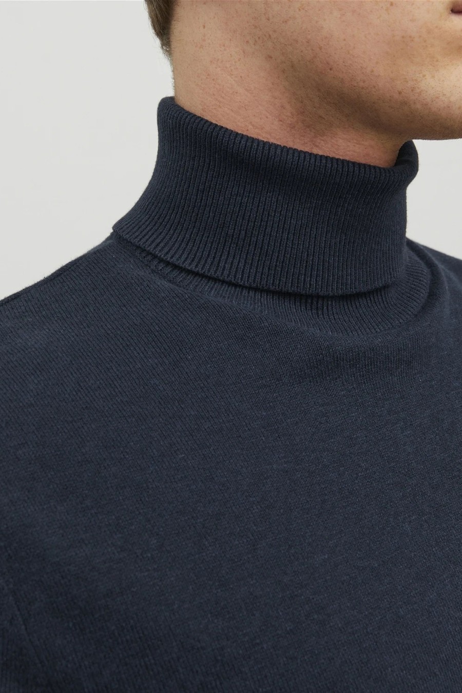 Uomo Jack Jones | Dolcevita Jack Jones Jjeemil Knit Roll Neck Noos Blu