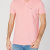 Uomo Tommy Hilfiger | Polo Manica Corta Tommy Hilfiger Slim Placket Rosa