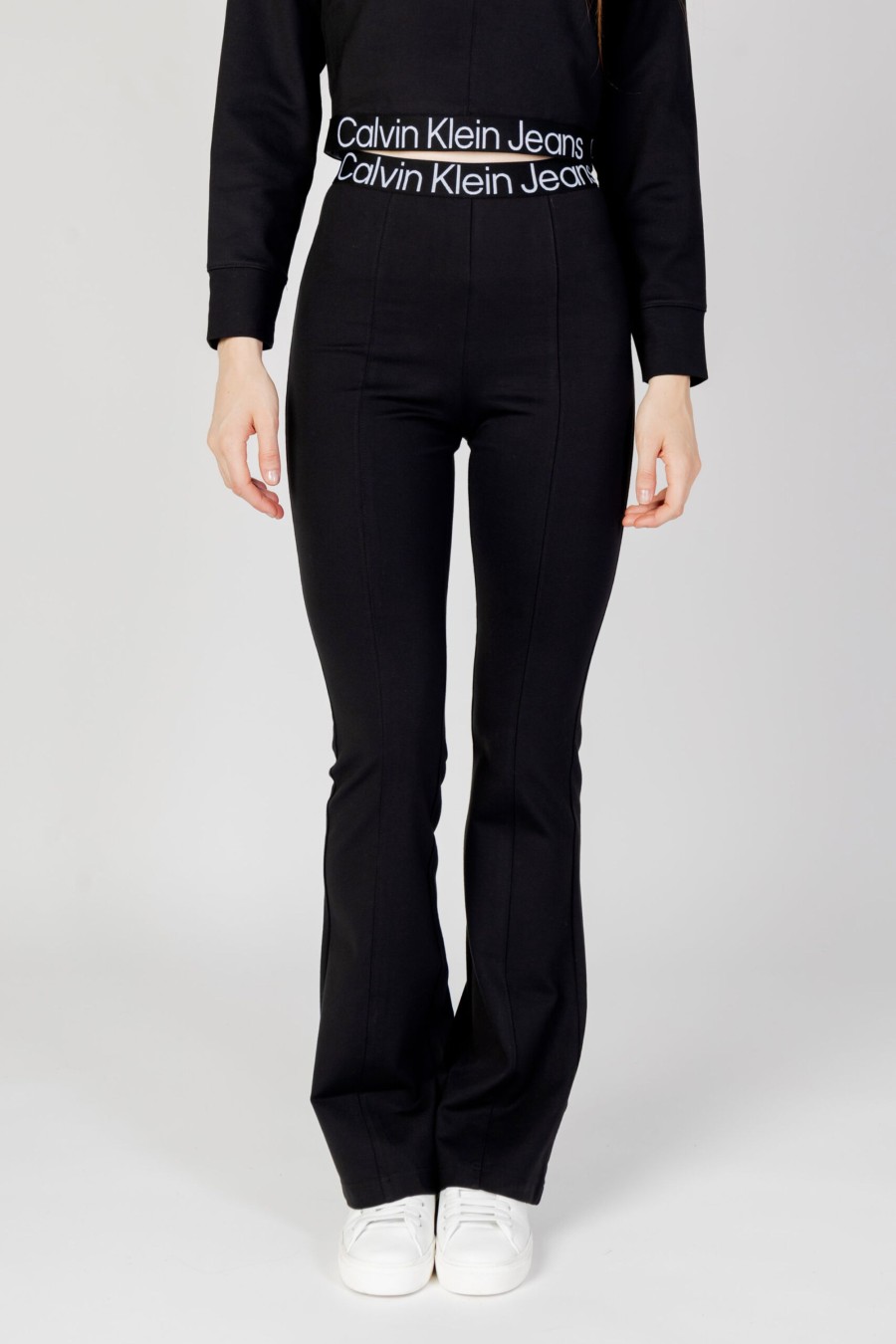 Donna Calvin Klein | Pantaloni Bootcut Calvin Klein Tape Milano Flare Nero