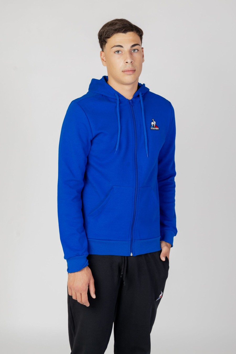 Uomo Le Coq Sportif | Felpa Con Cappuccio Le Coq Sportif - Blu