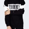 Uomo Tommy Hilfiger | Felpa Senza Cappuccio Tommy Hilfiger Tjm Reg Authentic Bl Nero