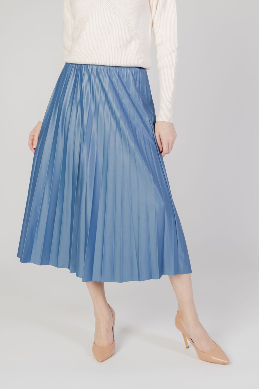 Donna Vila Clothes | Gonna Lunga Vila Clothes Vinitban Skirt - Noos Celeste