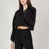 Donna Calvin Klein Sport | Felpa Senza Cappuccio Calvin Klein Sport Hybrid - Sherpa Pull Nero