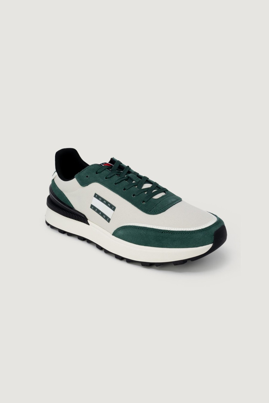 Uomo Tommy Hilfiger | Sneakers Tommy Hilfiger Technical Runner Verde Scuro