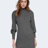 Donna Only | Vestito Corto Only Onlkatia L/S Cc Knt Grigio Scuro