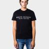 Uomo Armani Exchange | T-Shirt Armani Exchange Milano/New York Nero