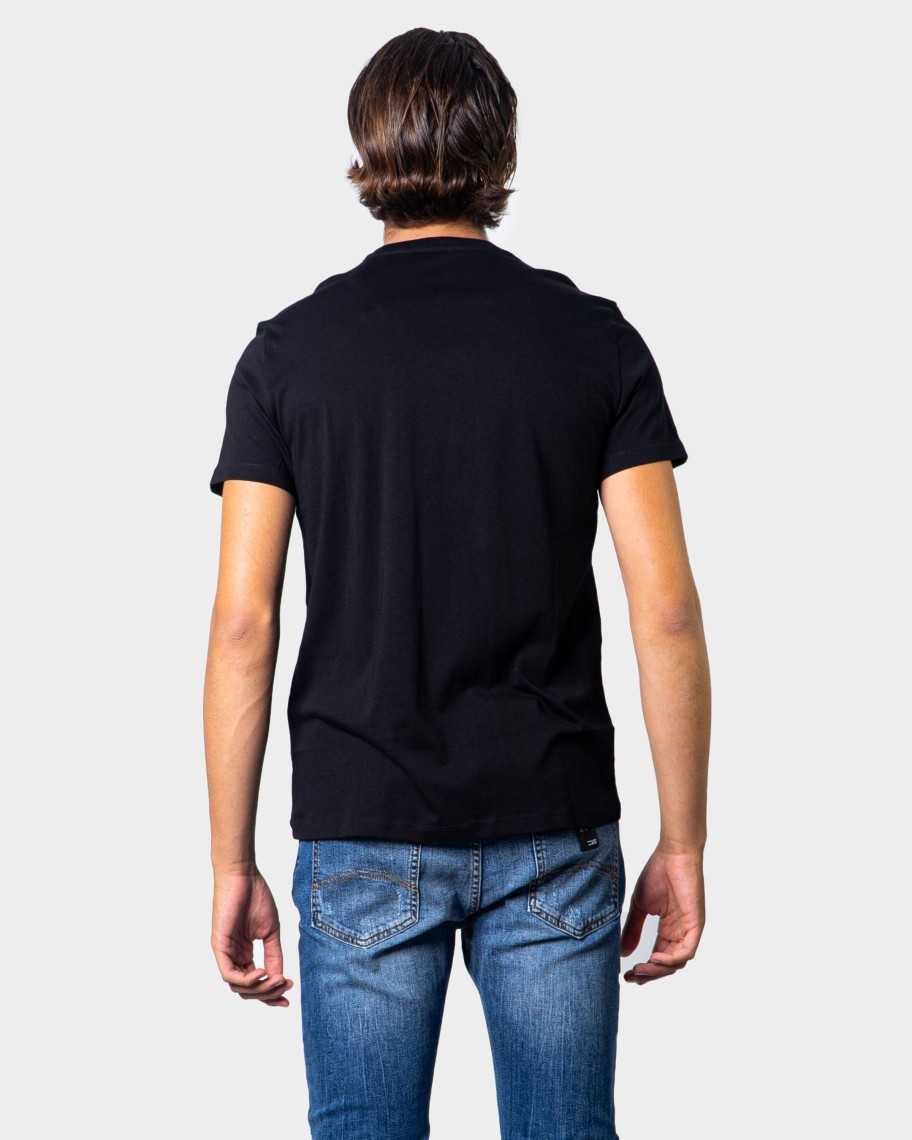 Uomo Armani Exchange | T-Shirt Armani Exchange Milano/New York Nero