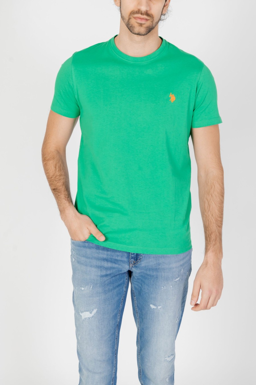 Uomo U.S. Polo Assn. | T-Shirt U.S. Polo Assn. Mick Verde