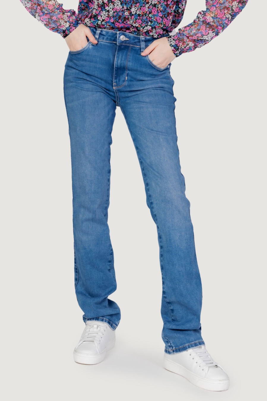 Donna Guess | Jeans Mom Guess Sexy Straight Denim Chiaro