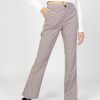 Donna Only | Pantaloni A Sigaretta Only Onljoss Hw Flared Slit Check Pant Tlr Rp Beige