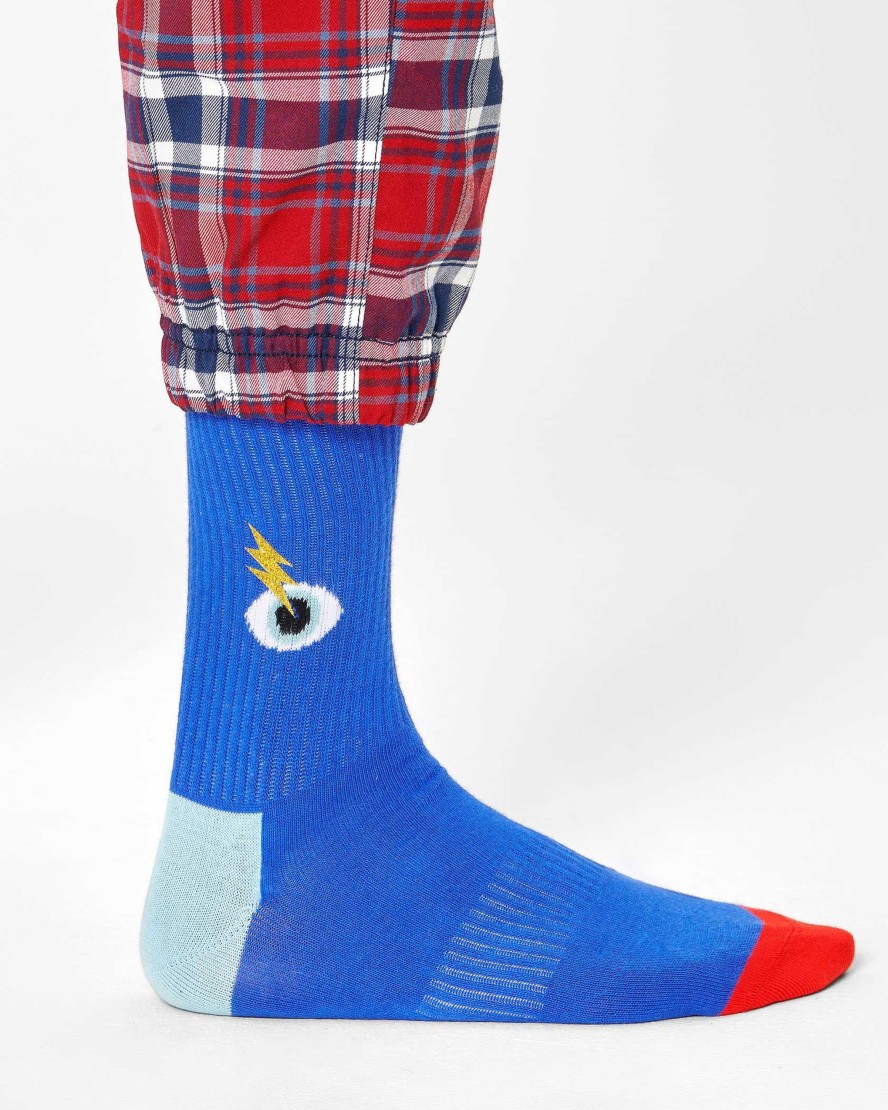 Donna Happy Socks | Calzini Happy Socks I See You 3/4 Crew Socks Azzurro