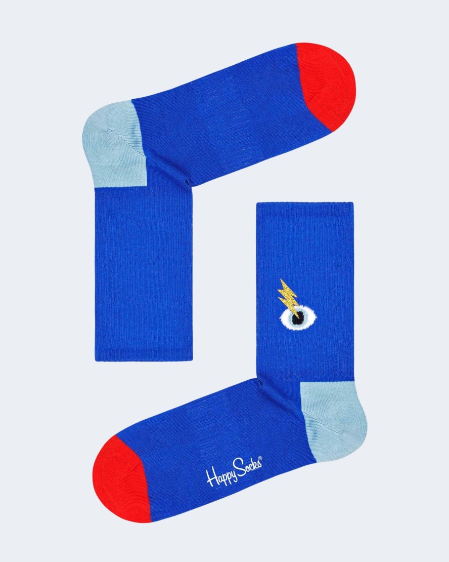 Donna Happy Socks | Calzini Happy Socks I See You 3/4 Crew Socks Azzurro