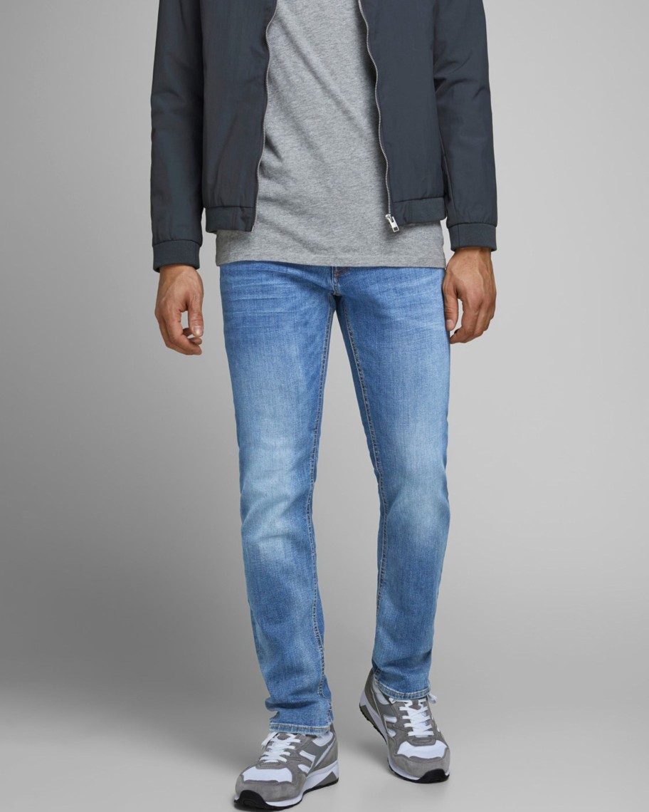 Uomo Jack Jones | Jeans Slim Jack Jones Jjitim Jjoriginal Am 781 50Sps Noos Blue Denim