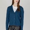 Donna Street One | Cardigan Street One Ribbed Petrolio