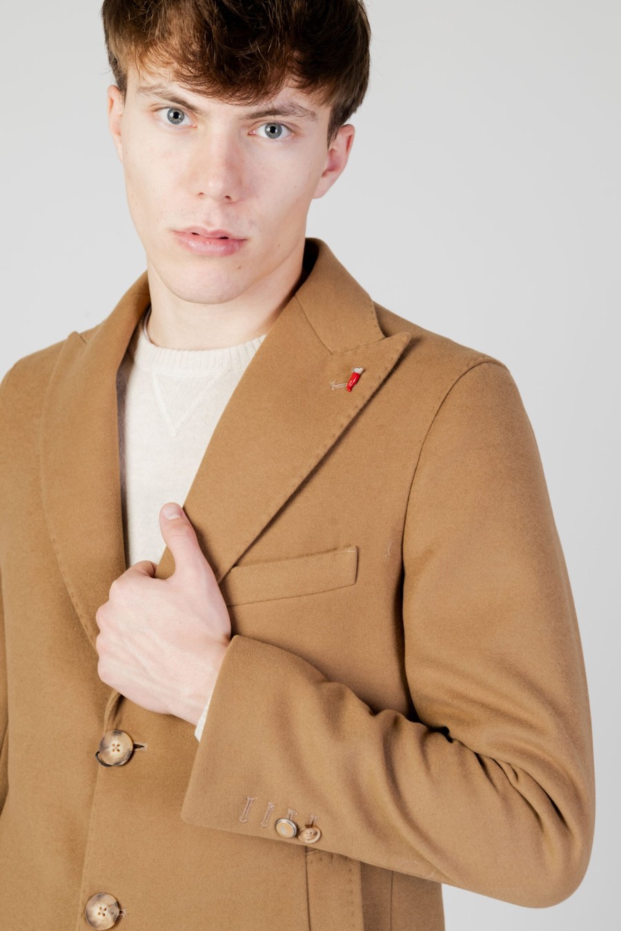 Uomo Mulish | Cappotto Mulish Mcp720 Beige Scuro