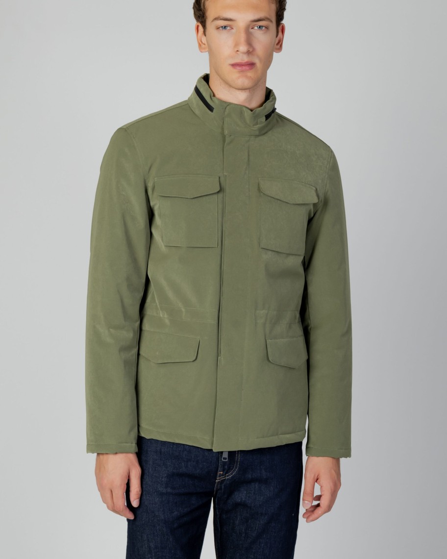 Uomo Aquascutum | Giacchetto Aquascutum Active Field Jacket Verde Oliva