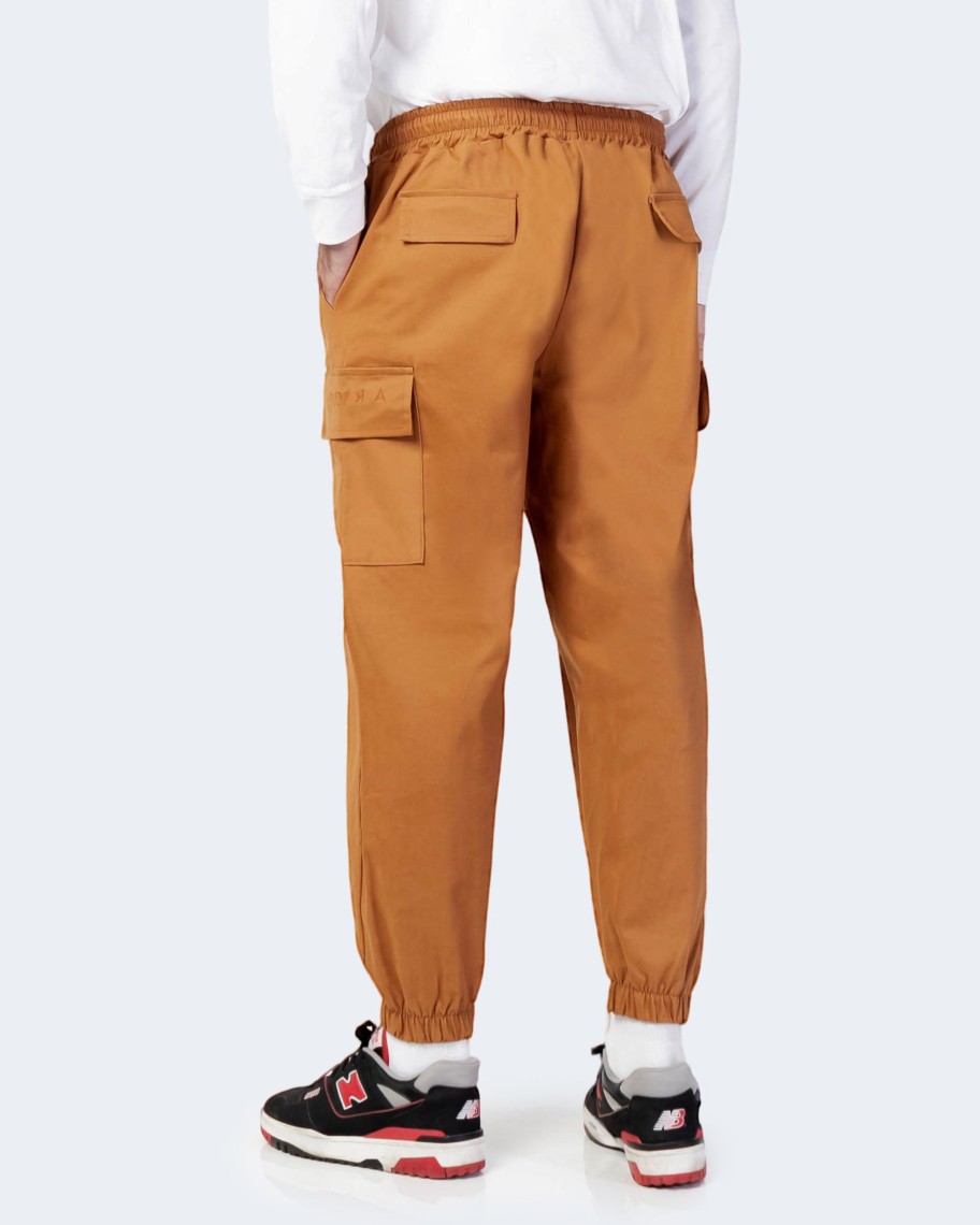 Uomo Hydra Clothing | Pantaloni Con Cavallo Basso Hydra Clothing Cargo Beige