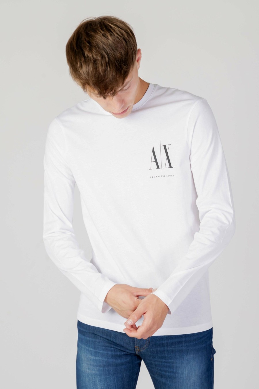 Uomo Armani Exchange | T-Shirt Armani Exchange Bianco